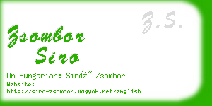 zsombor siro business card