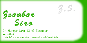 zsombor siro business card